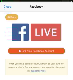 Linking Facebook to Switcher