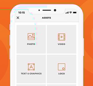 Choosing assets in Switcher Studio